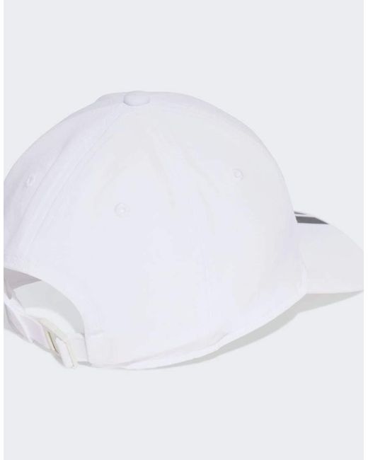 Adidas Originals White Baseball Cap 3-Stripes Climaproof