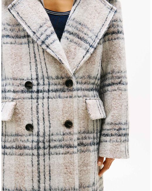 Tommy Hilfiger Blue Relaxed Fit Mantel Mit Wolle