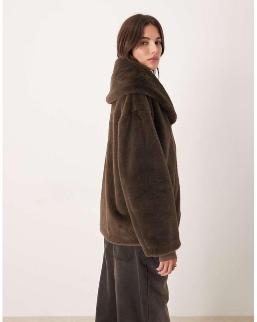 Nobody's Child Brown Tinsley Faux Fur Coat