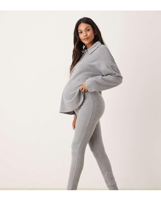 ASOS Natural Asos Design Maternity Lounge Mix & Match Lightweight Fleece legging