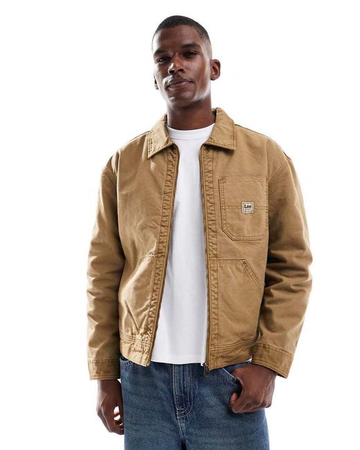 Lee Jeans Natural Lined Canvas Workwear Jacket for men