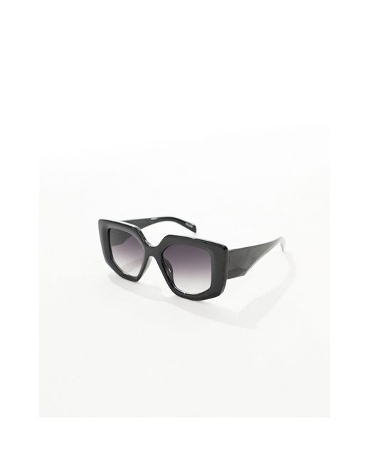 ALDO Black Buenos Oversized Square Bevelled Sunglasses