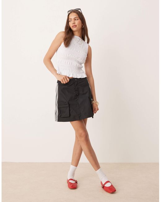 ASOS White – ärmelloses, unregelmäßig gesmoktes tanktop