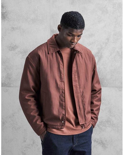 ASOS Red Harrington Jacket for men