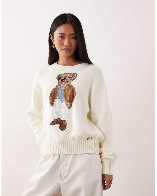 Polo Ralph Lauren Natural Bear Cotton Jumper