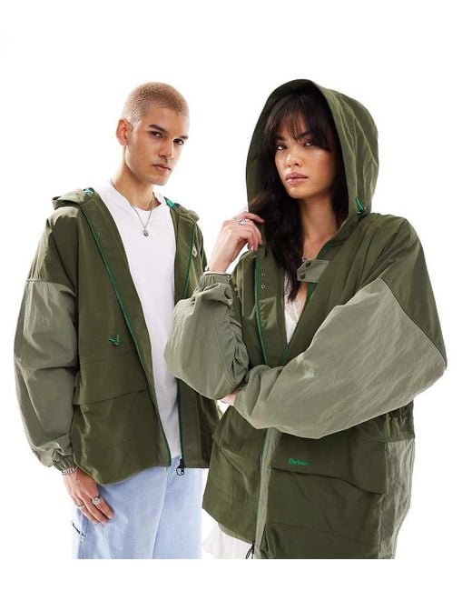 Barbour Green X Asos Acoustic Unisex Showerproof Jacket