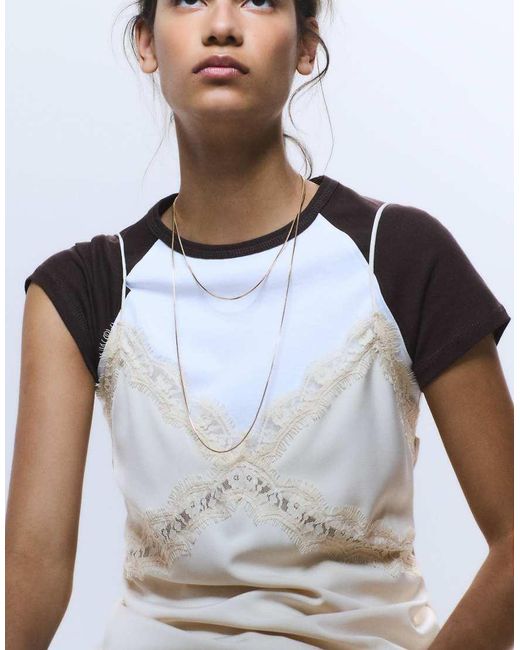 Pull&Bear White Double Necklace