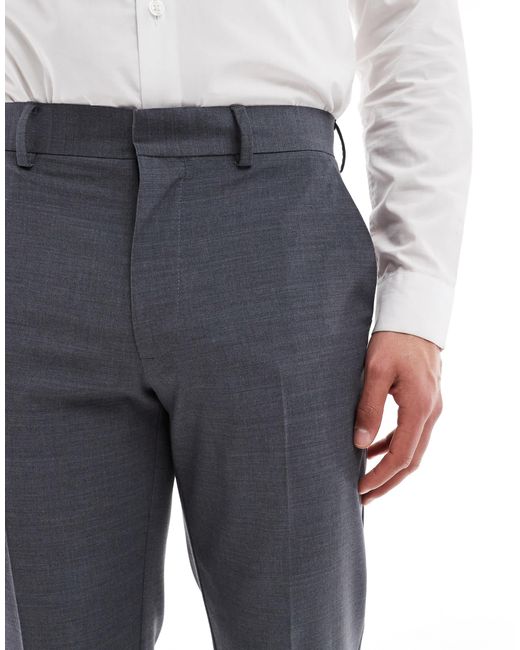 ASOS Blue Washable Slim Suit Trousers With Lightweight Worsted Wool for men