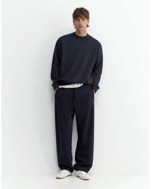 Pull&Bear Baggy Joggingbroek in het Blue voor heren