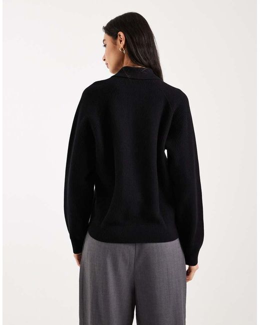 Fred Perry Black Textured Knit Shirt