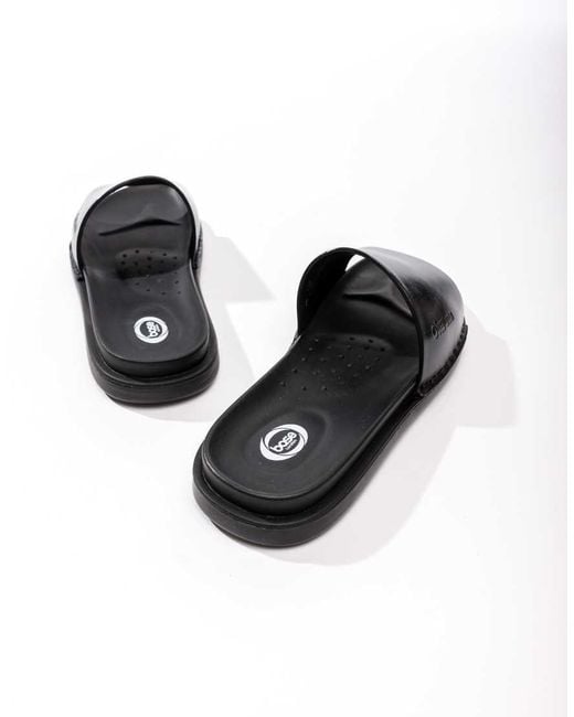 Base London Black Albany Slide Sandal for men
