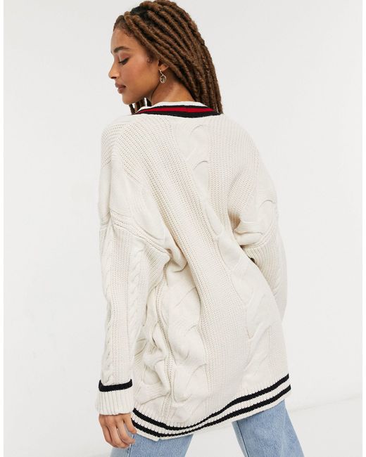 Stradivarius Oversized Varsity Cardigan 