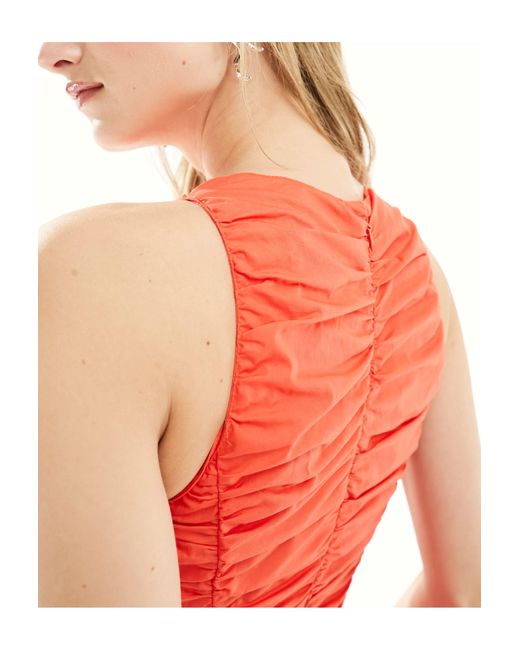 Amy Lynn Red Elodie Utility Ruffle Midi Dress With Puffball Skirt