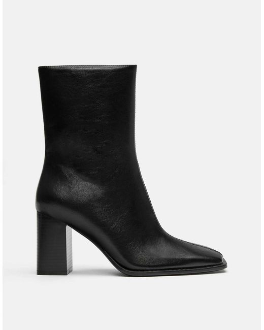 Bottines à talon haut Pull&Bear en coloris Black