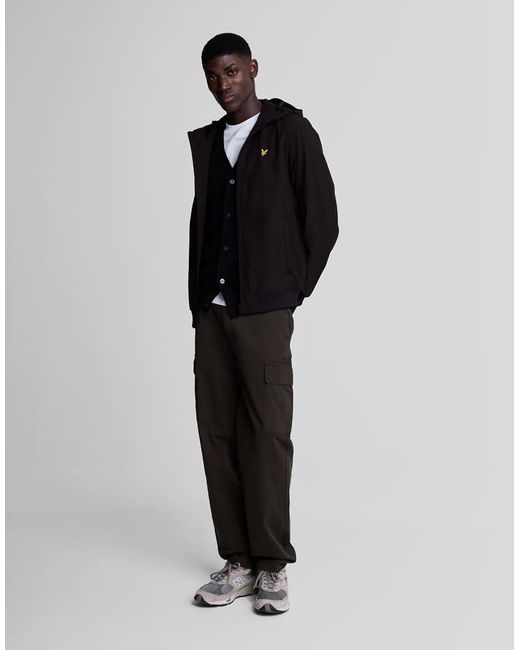 Lyle & Scott Blue Fleeceback Softshell Jacket for men