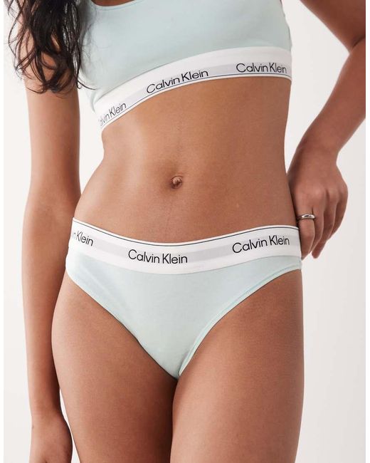 Calvin Klein Green Icon Cotton Modal Thong