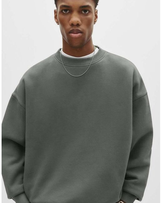 Pull&Bear Vervaagd Recht Sweatshirt in het Gray voor heren