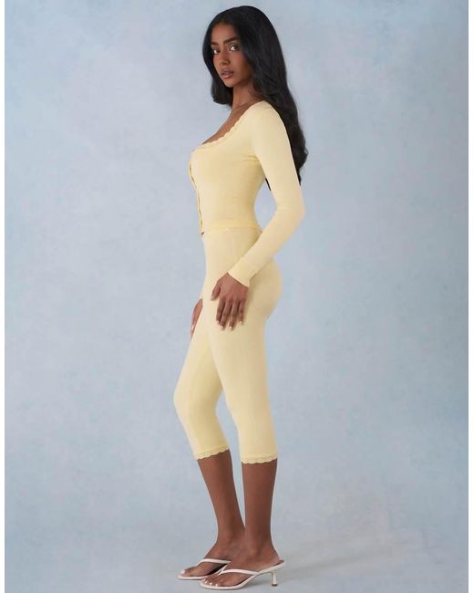 Oh Polly Blue Scallop Edge Capri Pants Co-Ord