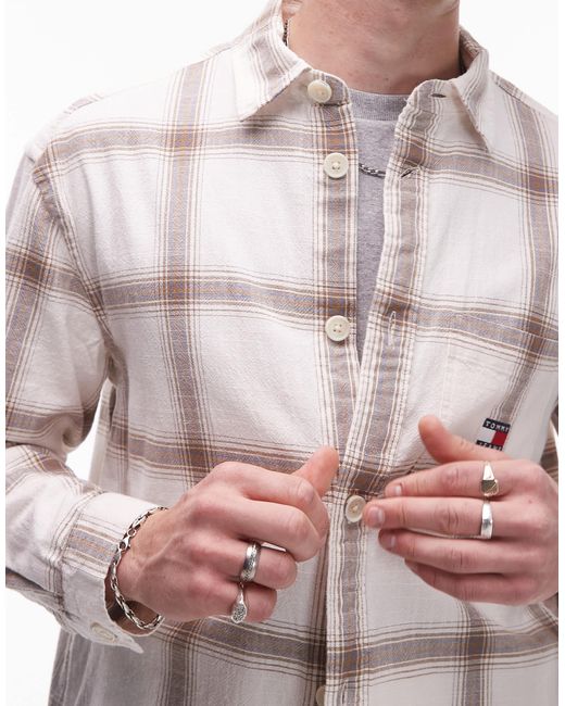 Tommy Hilfiger Gray Check Overshirt for men