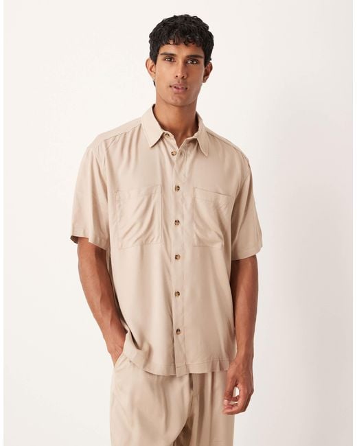 ASOS – relaxed-fit-hemd in Natural für Herren