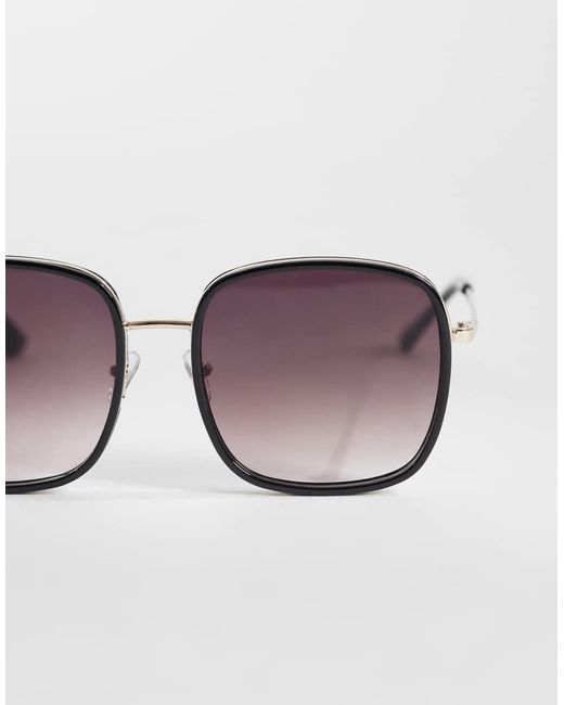 Mango Oversized Zonnebril in het Black