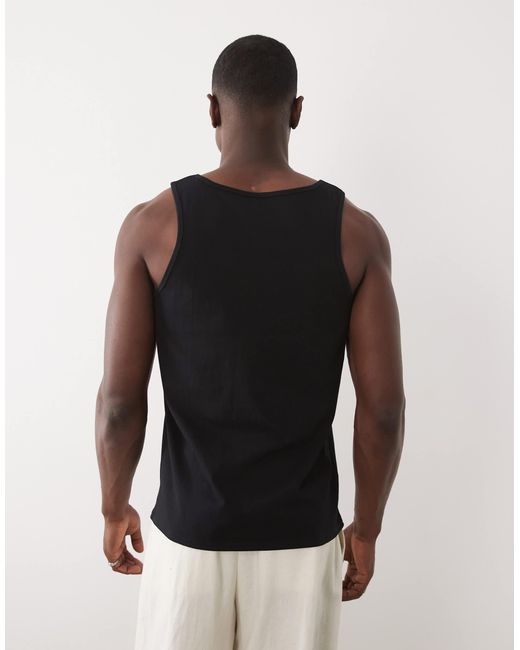 ASOS – 2er-pack basic-trägertops in Black für Herren