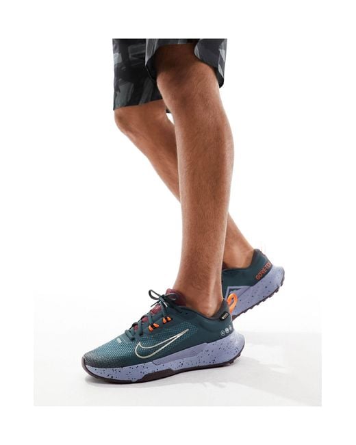 Nike - juniper trail 2 gtx - sneakers kaki e arancioni di Nike in Blue da Uomo