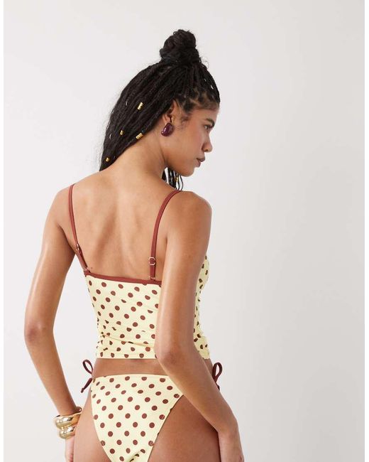 Reclaimed Vintage Multicolor Tie Side Bikini Bottom