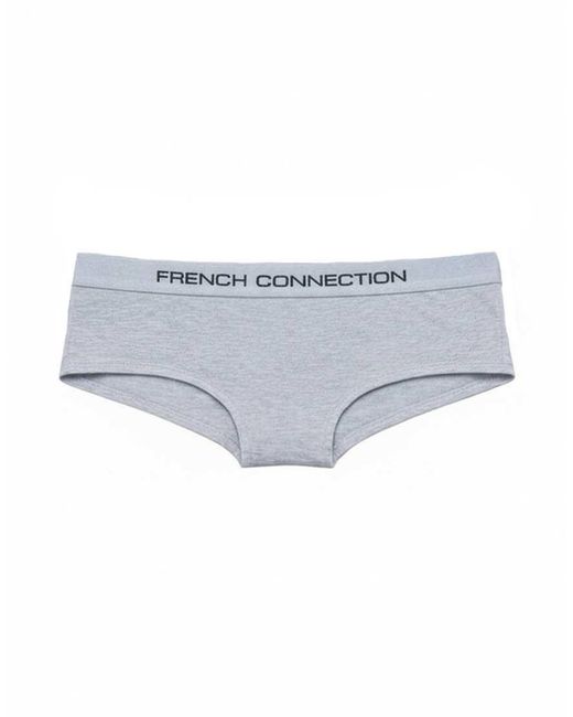 French Connection White 7 Pack Cotton Ladies Hipster Full Briefs
