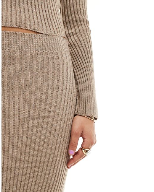 Style Cheat Natural Knitted Skirt Co-ord