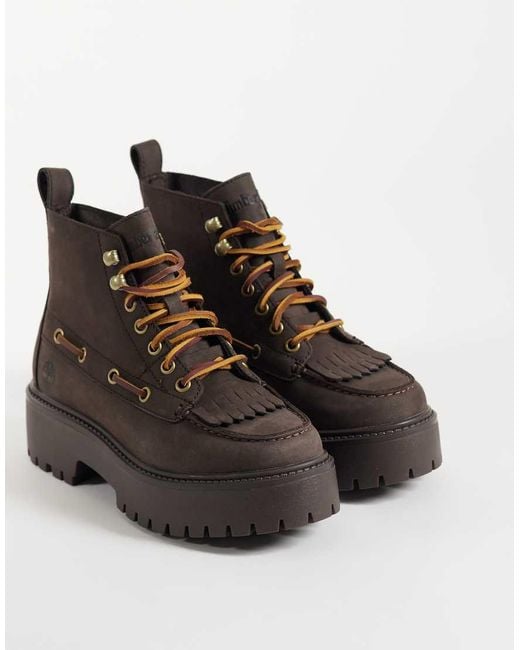 Timberland Brown Stone Street Mid Lace Up Boot