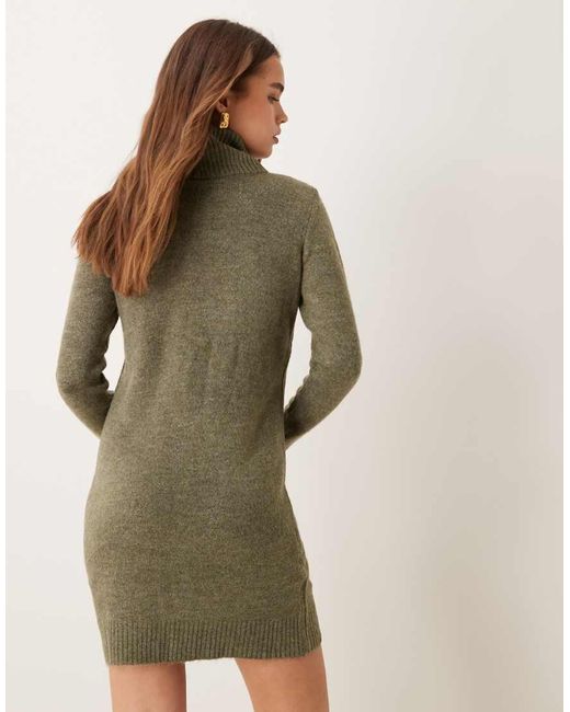 Jdy Natural Roll Neck Knitted Dress