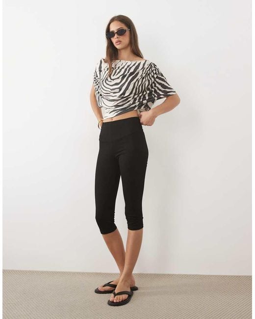 ASOS Gray Oversized Slouchy Fallen Shoulder Top