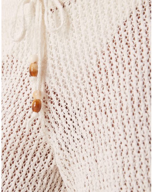 Abercrombie & Fitch Natural – transparente, gestrickte badehose
