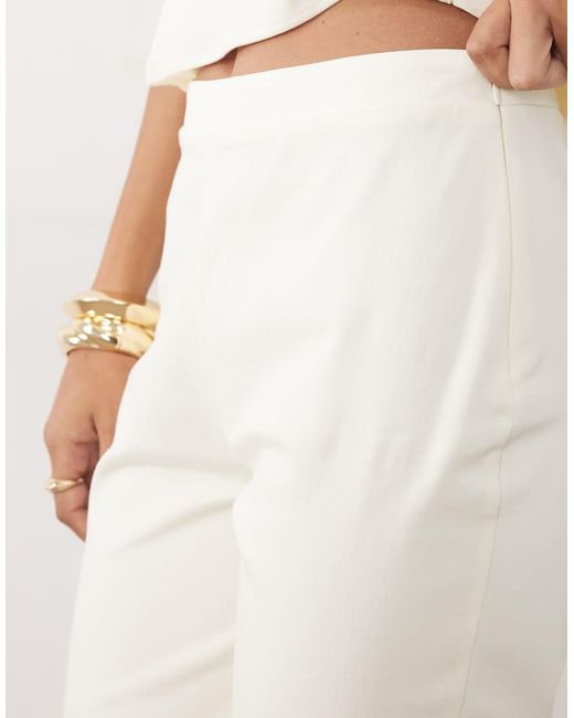 ASOS Natural Long Line Capri Trouser