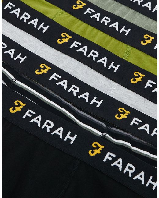 Farah Black 5 Pack Boxers for men