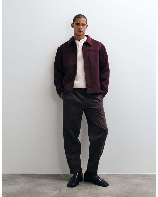 ASOS Blue Wool Look Jacket for men