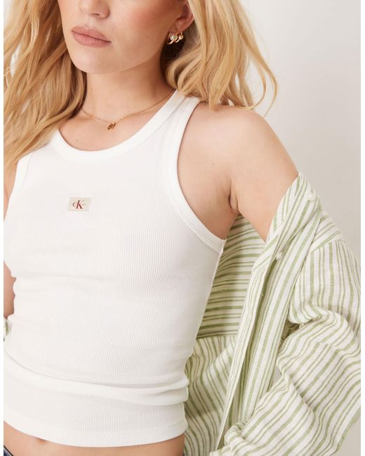Calvin Klein Multicolor – tanktop aus webstoff