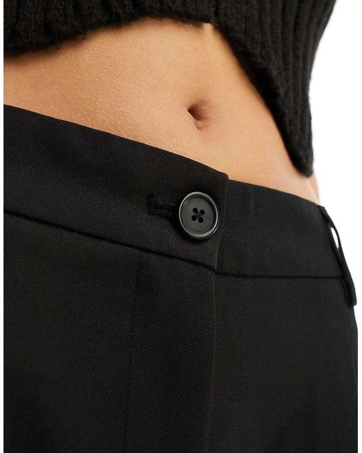 Noisy May Black High Waisted Wide Leg Tailored Trousers