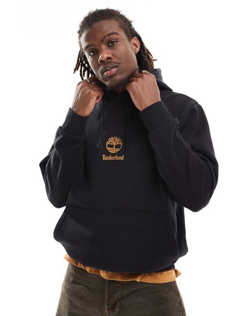 Sudadera Negra Con Capucha Y Logo Pequeño De Timberland de hombre de color Blue