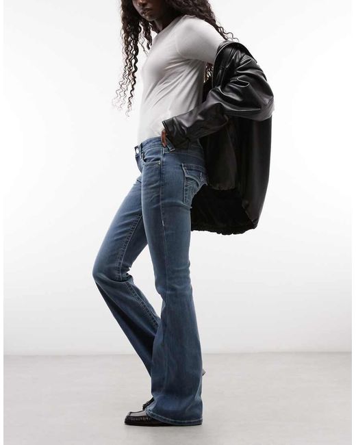 True Religion Blue Joey Low Rise Flare Jeans