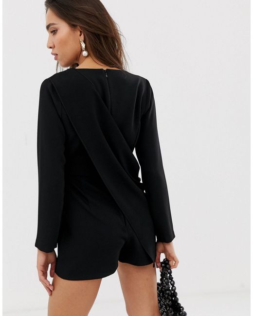 black wrap playsuit