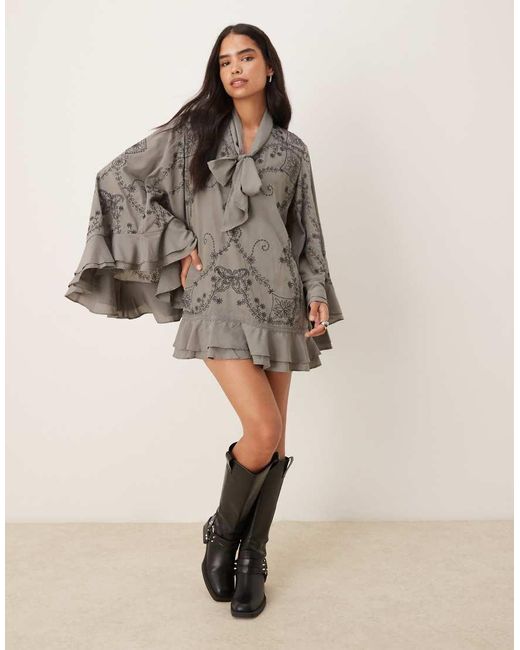 Free People Natural Bali September Sun Mini Dress