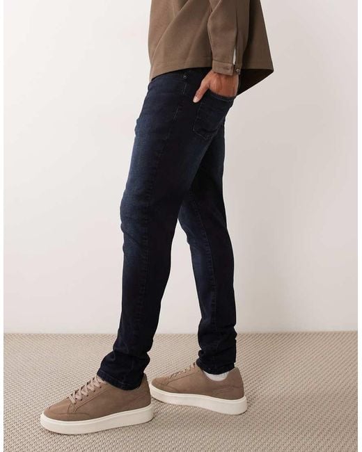 Only & Sons White Loom Slim Fit Jeans for men