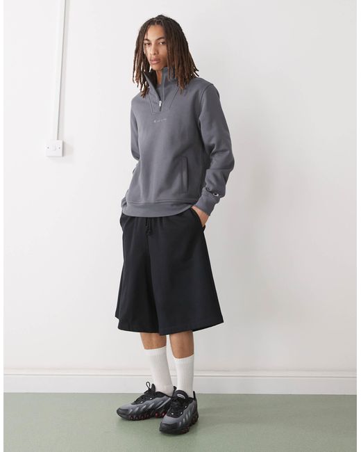 Sweat-shirt à demi-fermeture éclair Champion pour homme en coloris Gray