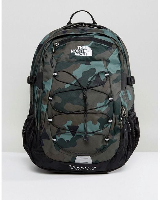 The North Face Green Borealis Backpack In Camo for men