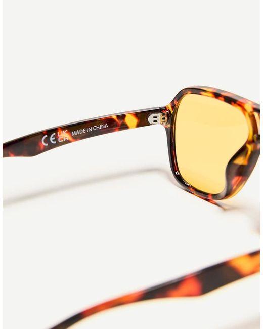 Bershka Metallic Retro Sunglasses