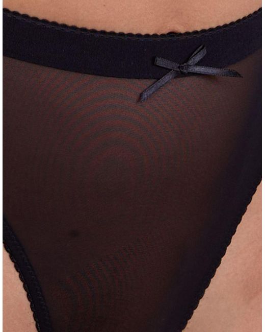 Playful Promises Brown Josie Mesh High Waist Thong