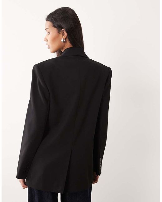 Mango Black Mila Relaxed Tailored Blazer
