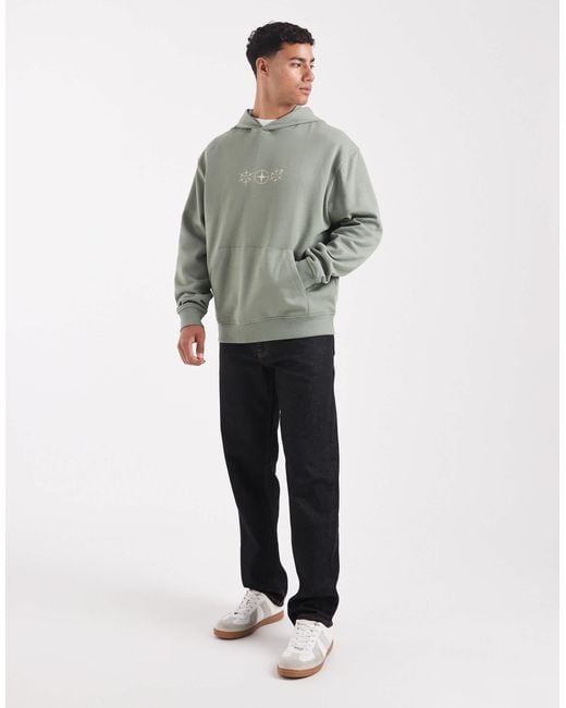 ASOS Gray Hoodie With Celestial Print for men